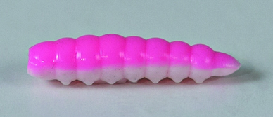 LARVA DEL MIELE 25 mm Ø 5.5 mm in file da 6 (Col. BIANCO - BUBBLEGUM) 54 pezzi